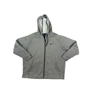Nike Dri-Fit Gray Zip Up Hooded Jacket Men Size‎ XXL